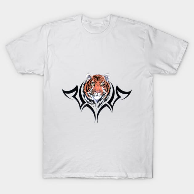 Tiger tattoo design T-Shirt by wizooherb